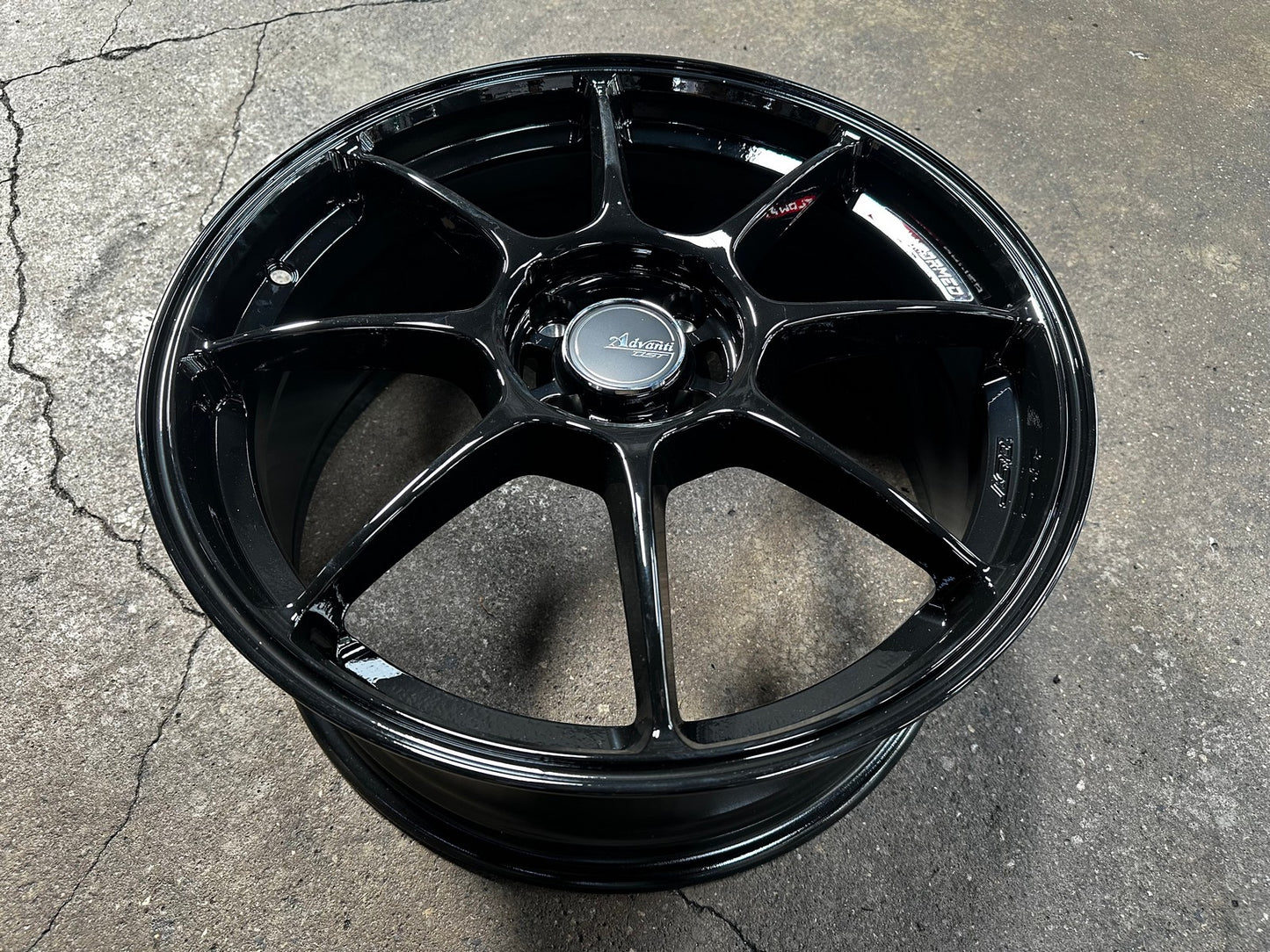 New 17X7.5 ET40 Advanti Blizzard Rim (4 wheel) Gloss Black 4X100