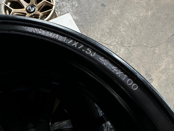 New 17X7.5 ET40 Advanti Blizzard Rim (4 wheel) Gloss Black 4X100