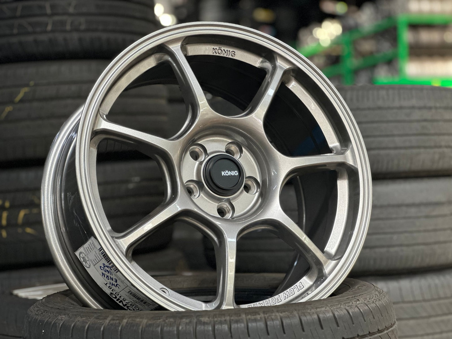 New 17X8 ET38 Konig Ultragram Rim (4 wheel) Gloss Gunmetal 5X100