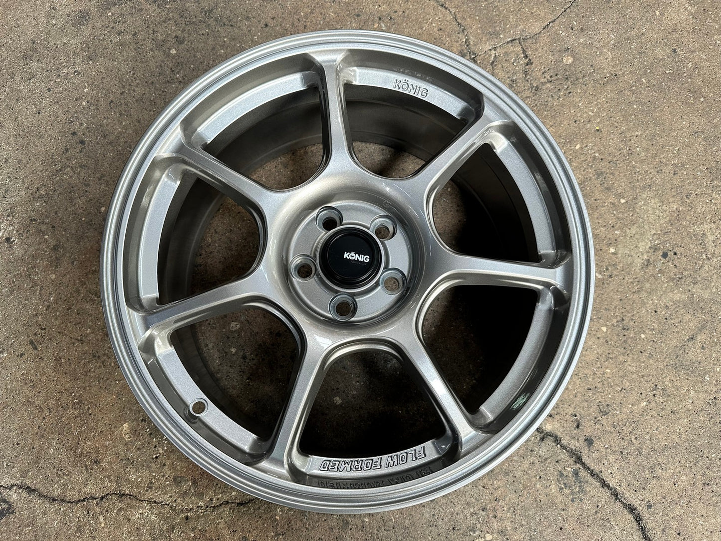 New 17X8 ET38 Konig Ultragram Rim (4 wheel) Gloss Gunmetal 5X100