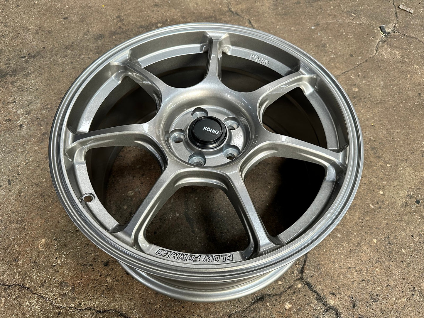 New 17X8 ET38 Konig Ultragram Rim (4 wheel) Gloss Gunmetal 5X100