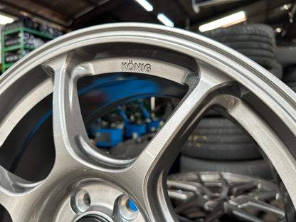 New 17X8 ET38 Konig Ultragram Rim (4 wheel) Gloss Gunmetal 5X100