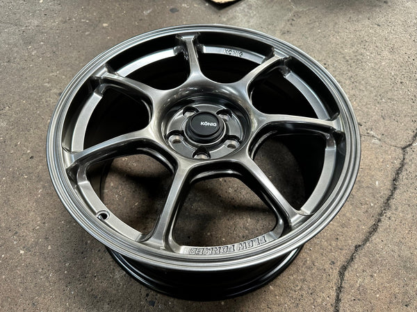 New 17X8 ET38 Konig Ultragram Rim (4 wheel) Dark Gunmetal 5X100