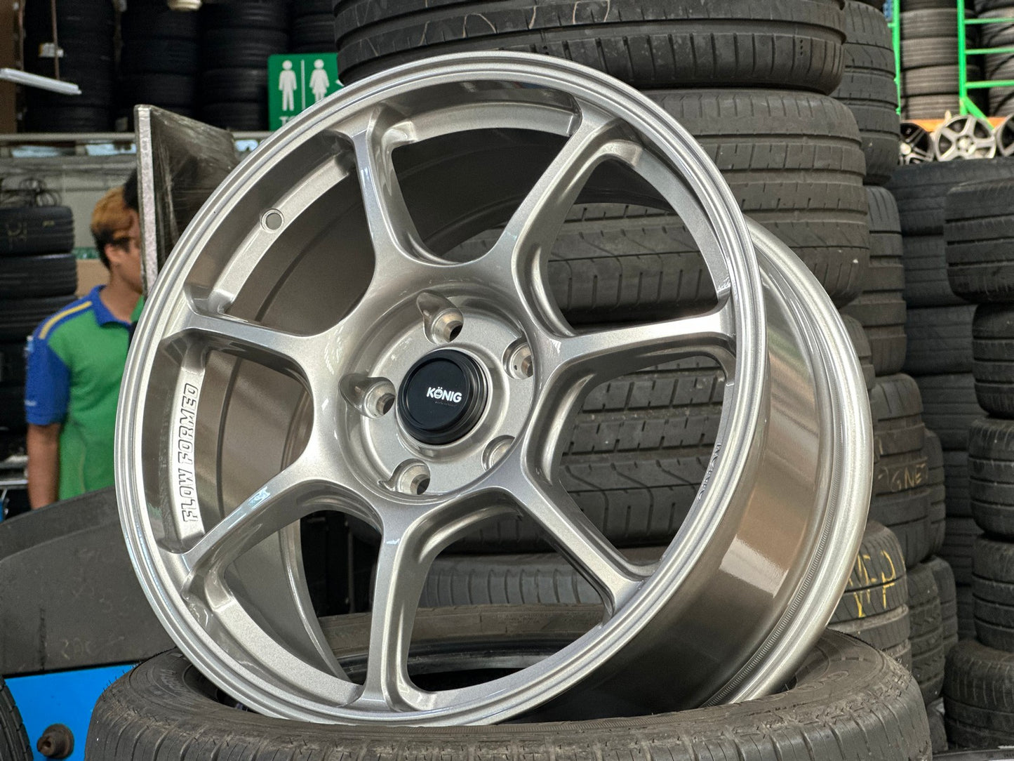 New 17X8 ET40 Konig Ultragram Rim (4 wheel) Dark Gunmetal 5X114.3