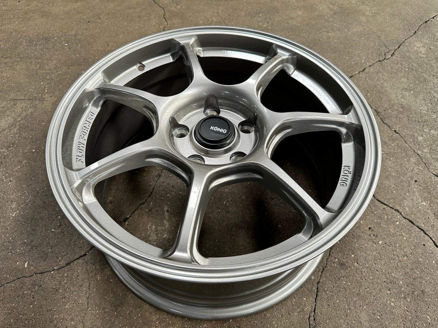 New 17X8 ET40 Konig Ultragram Rim (4 wheel) Dark Gunmetal 5X114.3