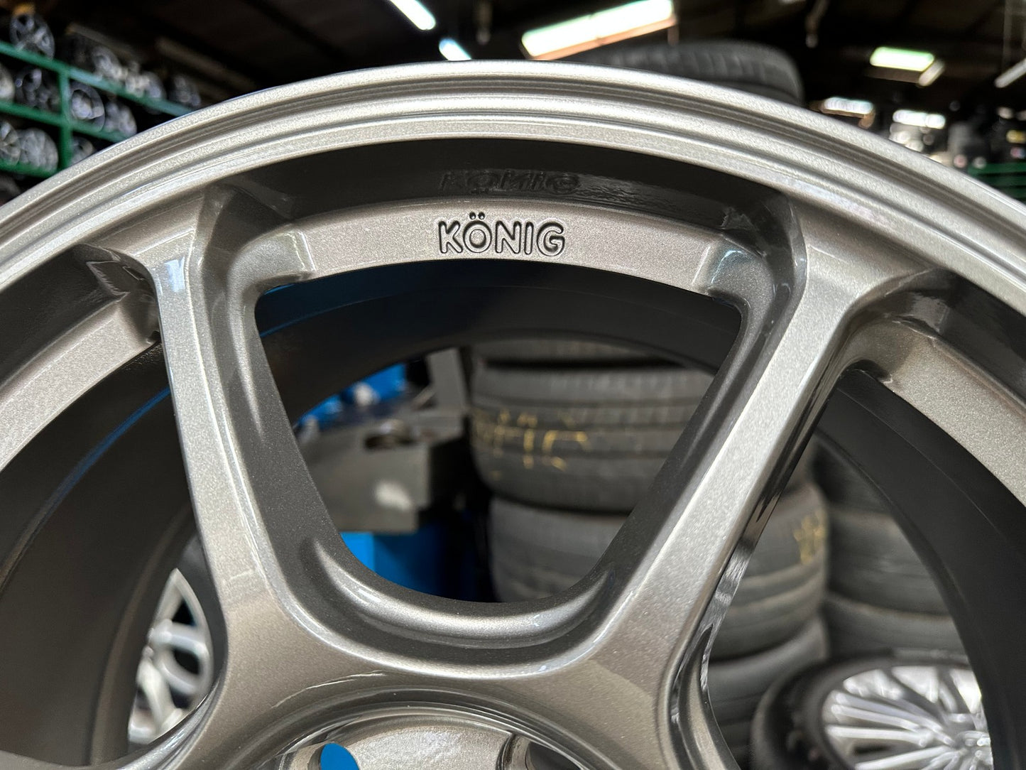 New 17X8 ET40 Konig Ultragram Rim (4 wheel) Dark Gunmetal 5X114.3