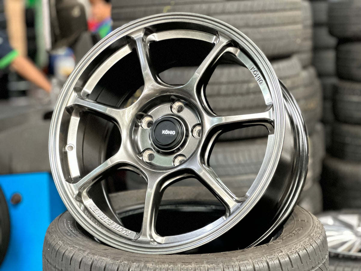 New 17X8 ET40 Konig Ultragram Rim (4 wheel) Gloss Gunmetal 5X114.3