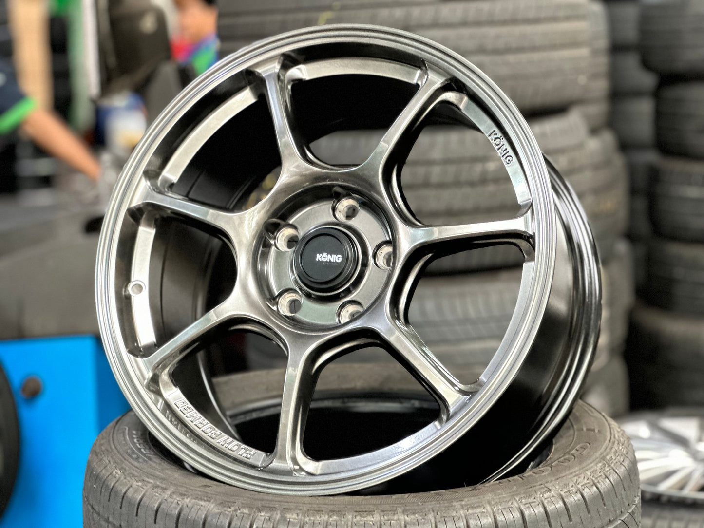 New 17X8 ET40 Konig Ultragram Rim (4 wheel) Gloss Gunmetal 5X114.3