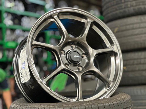New 17X8 ET40 Konig Ultragram Rim (4 wheel) Gloss Gunmetal 5X114.3