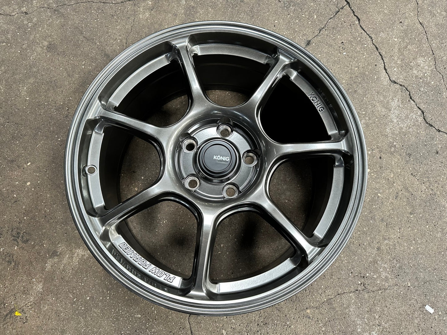 New 17X8 ET40 Konig Ultragram Rim (4 wheel) Gloss Gunmetal 5X114.3