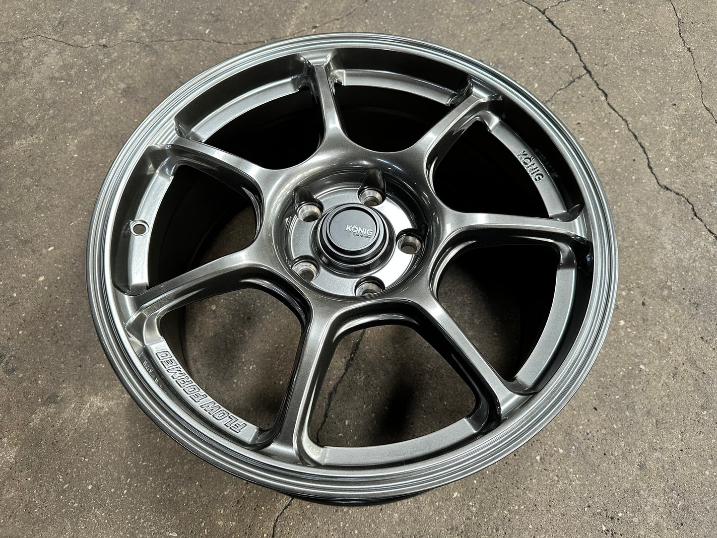 New 17X8 ET40 Konig Ultragram Rim (4 wheel) Gloss Gunmetal 5X114.3