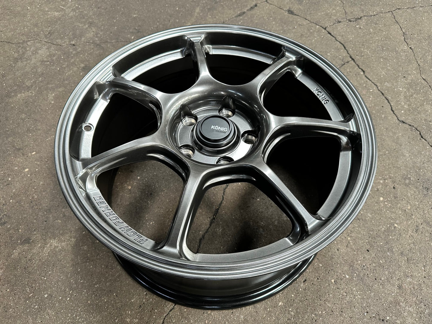New 17X8 ET40 Konig Ultragram Rim (4 wheel) Gloss Gunmetal 5X114.3