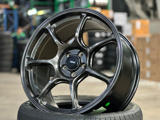 New 18X8.5 ET38 Konig Ultragram Rim (4 wheel) Gloss Gunmetal 5X100