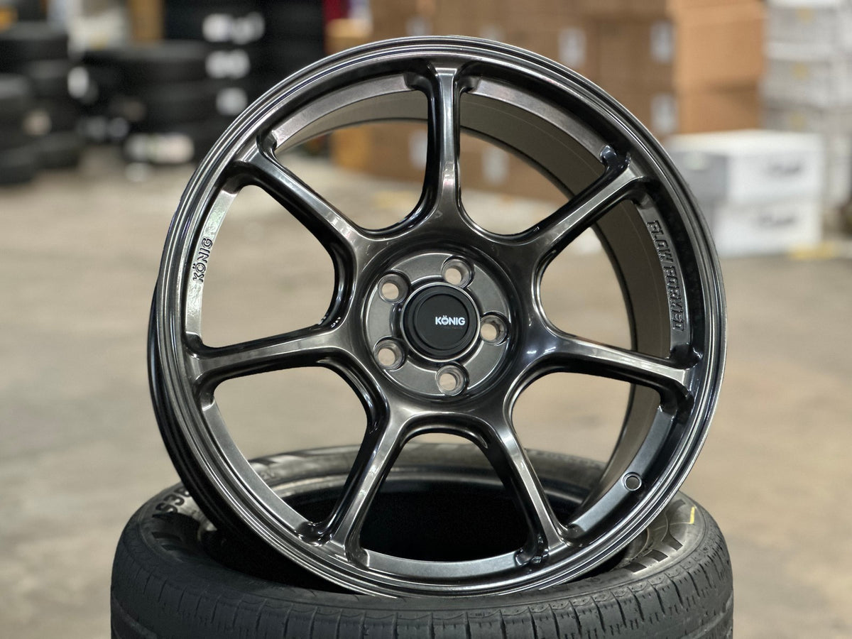 NEW 18X8.5 ET38 Konig Ultragram Rim (4 wheel) Carbon Bronze Metallic 5X100