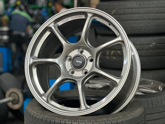 New 18X8.5 ET42 Konig Ultragram Rim (4 wheel) Dark Gunmetal 5X108