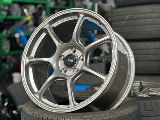 New 18X8.5 ET42 Konig Ultragram Rim (4 wheel) Dark Gunmetal 5X108