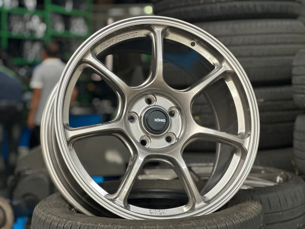 New 18X8.5 ET42 Konig Ultragram Rim (4 wheel) Dark Gunmetal 5X108