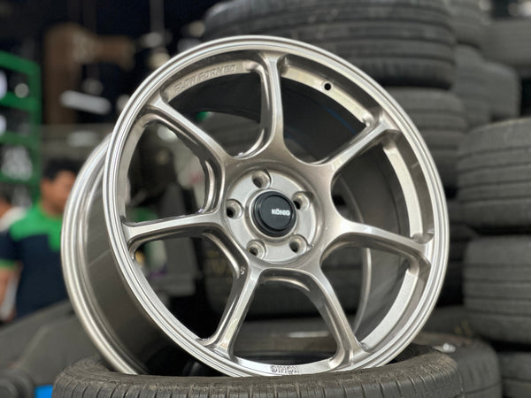 New 18X8.5 ET42 Konig Ultragram Rim (4 wheel) Dark Gunmetal 5X108