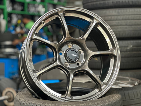 New 18X8.5 ET42 Konig Ultragram Rim (4 wheel) Gloss Gunmetal 5X108