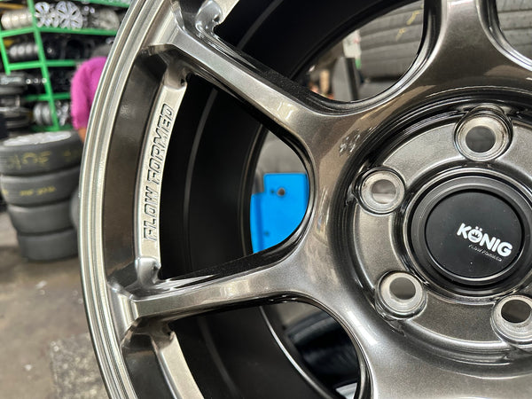 New 18X8.5 ET42 Konig Ultragram Rim (4 wheel) Gloss Gunmetal 5X108