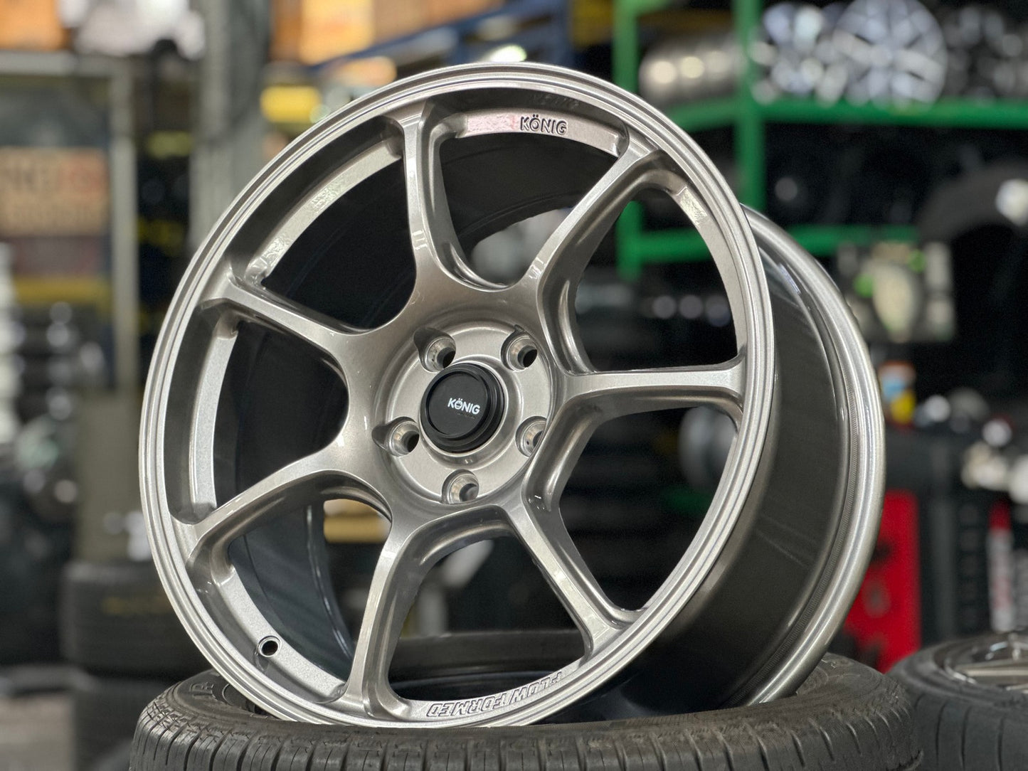 New 18X8.5 ET42 Konig Ultragram Rim (4 wheel) Dark Gunmetal 5X112