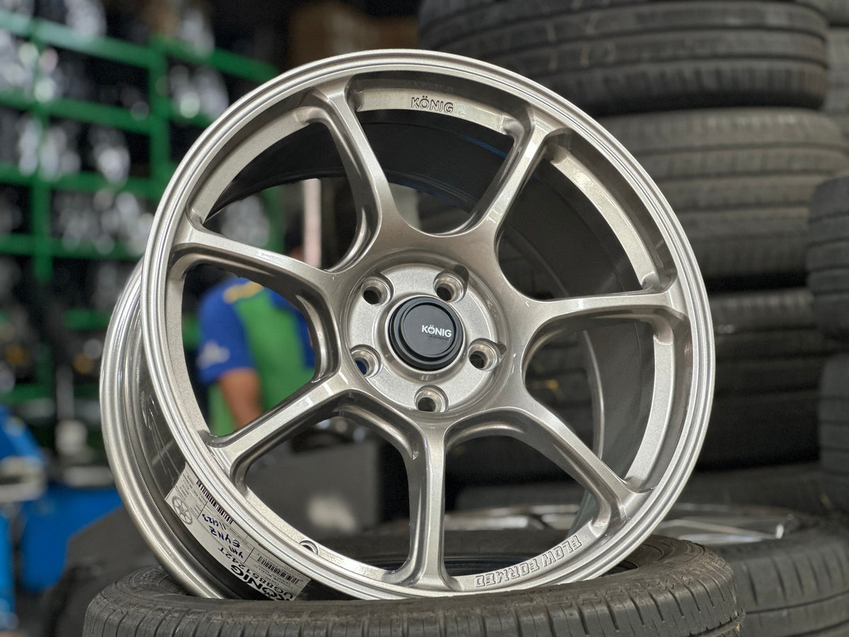 NEW 18X8.5 ET42 Konig Ultragram Rim (4 wheel) Titanium Metallic 5X112