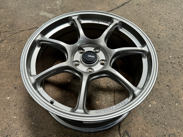 New 18X8.5 ET42 Konig Ultragram Rim (4 wheel) Dark Gunmetal 5X112