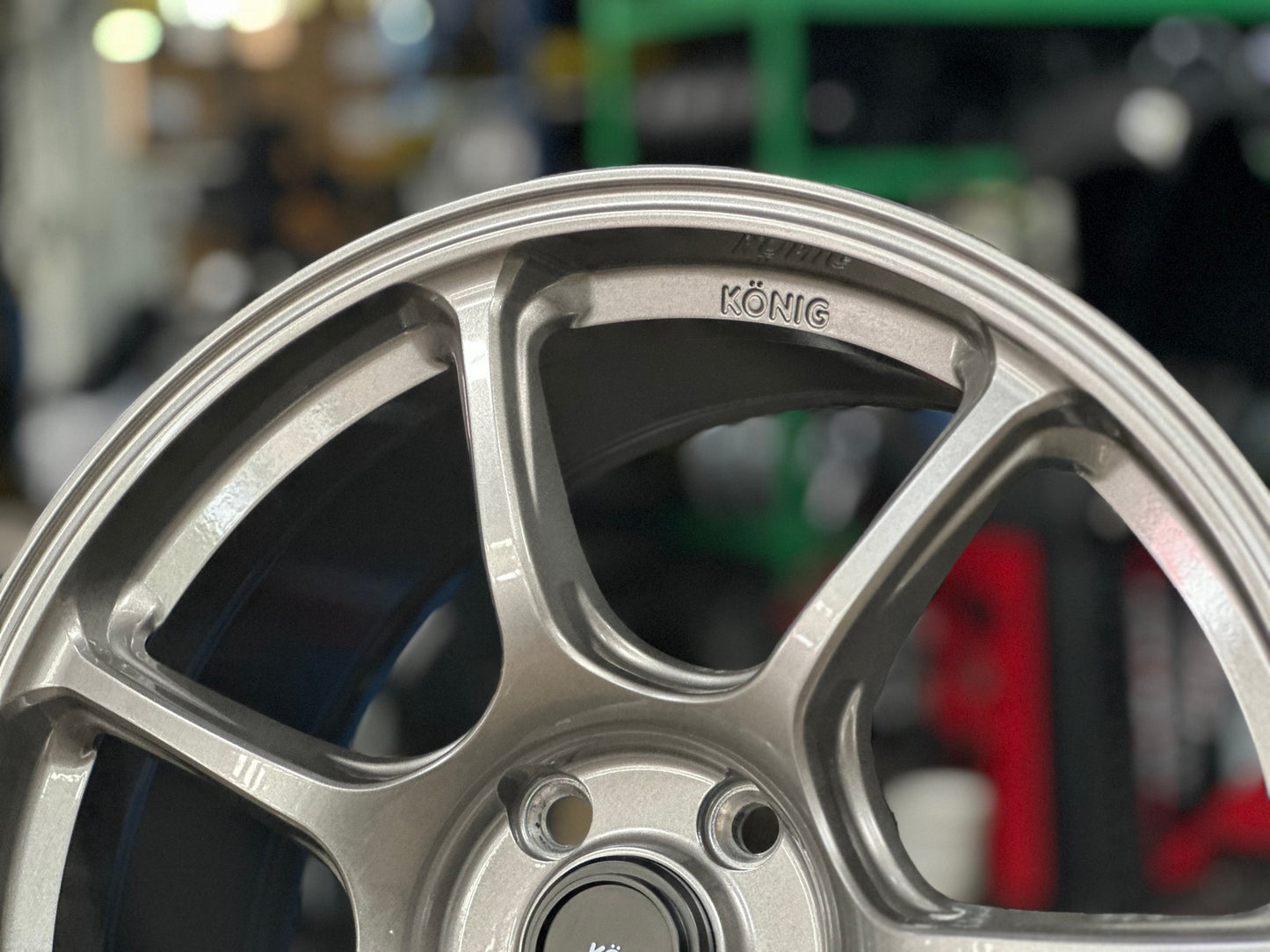 New 18X8.5 ET42 Konig Ultragram Rim (4 wheel) Dark Gunmetal 5X112