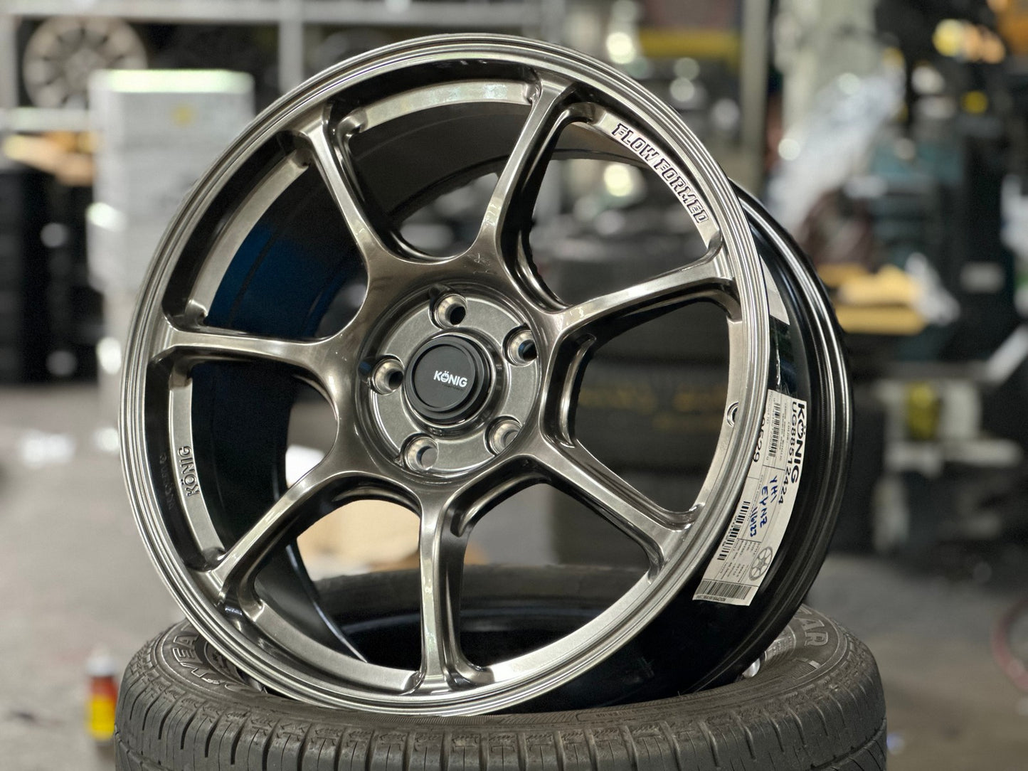 New 18X8.5 ET42 Konig Ultragram Rim (4 wheel) Gloss Gunmetal 5X112