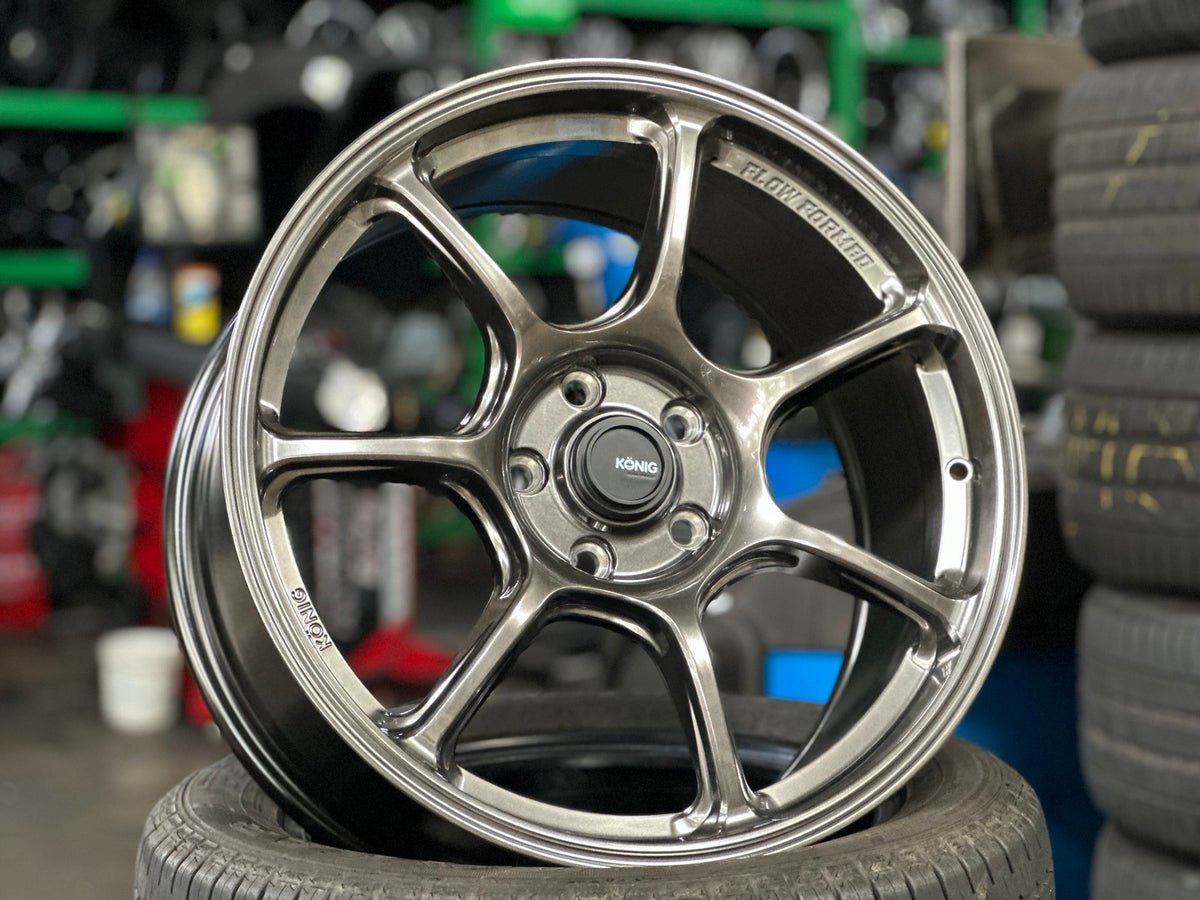 NEW 18X8.5 ET42 Konig Ultragram Rim (4 wheel) Carbon Bronze Metallic 5X112