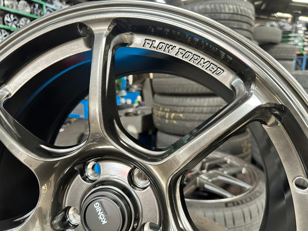 New 18X8.5 ET35 Konig Ultragram Rim (4 wheel) Gloss Gunmetal 5X114.3