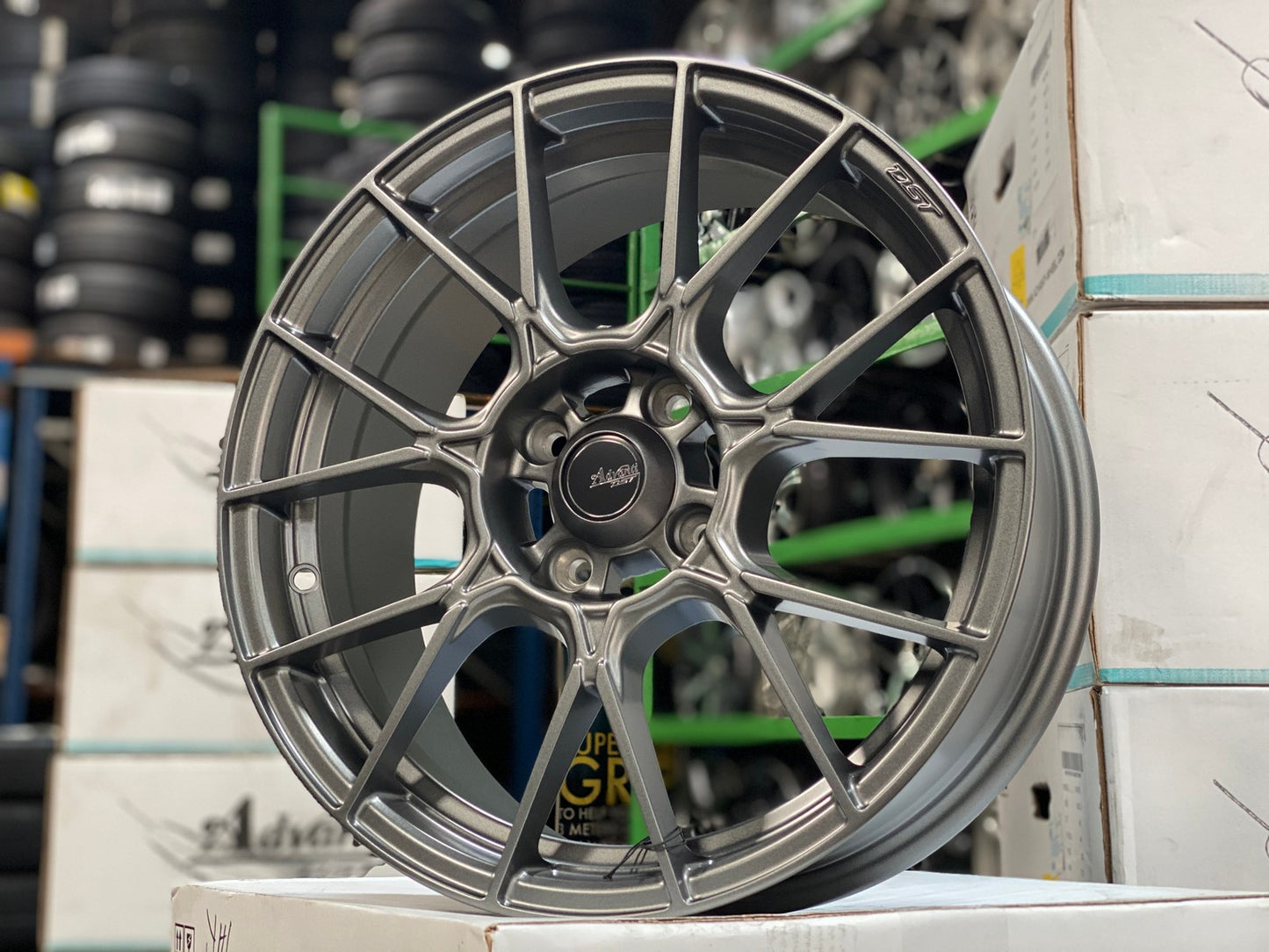 New 16X7 ET40 Advanti Presto Rim (4 wheel) Matt Gunmetal 4X100