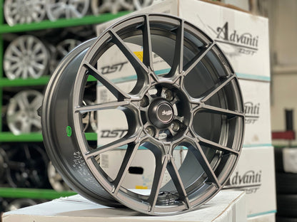 New 16X7 ET40 Advanti Presto Rim (4 wheel) Matt Gunmetal 4X100