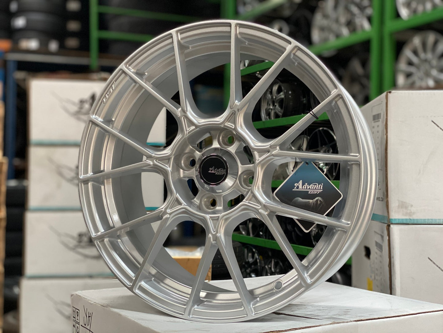 New 16X7 ET40 Advanti Presto Rim (4 wheel) Gloss Silver 4X100