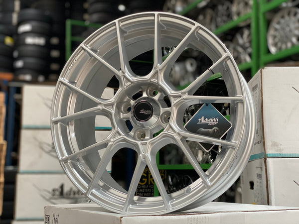 New 16X7 ET40 Advanti Presto Rim (4 wheel) Gloss Silver 4X100
