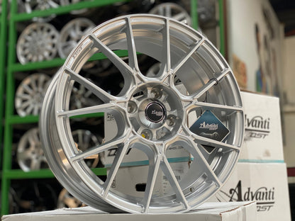New 16X7 ET40 Advanti Presto Rim (4 wheel) Gloss Silver 4X100