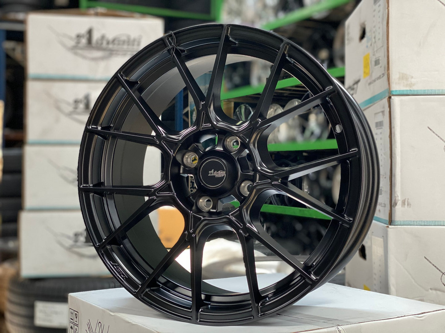 New 16X7 ET40 Advanti Presto Rim (4 wheel) Matt Black 4X100