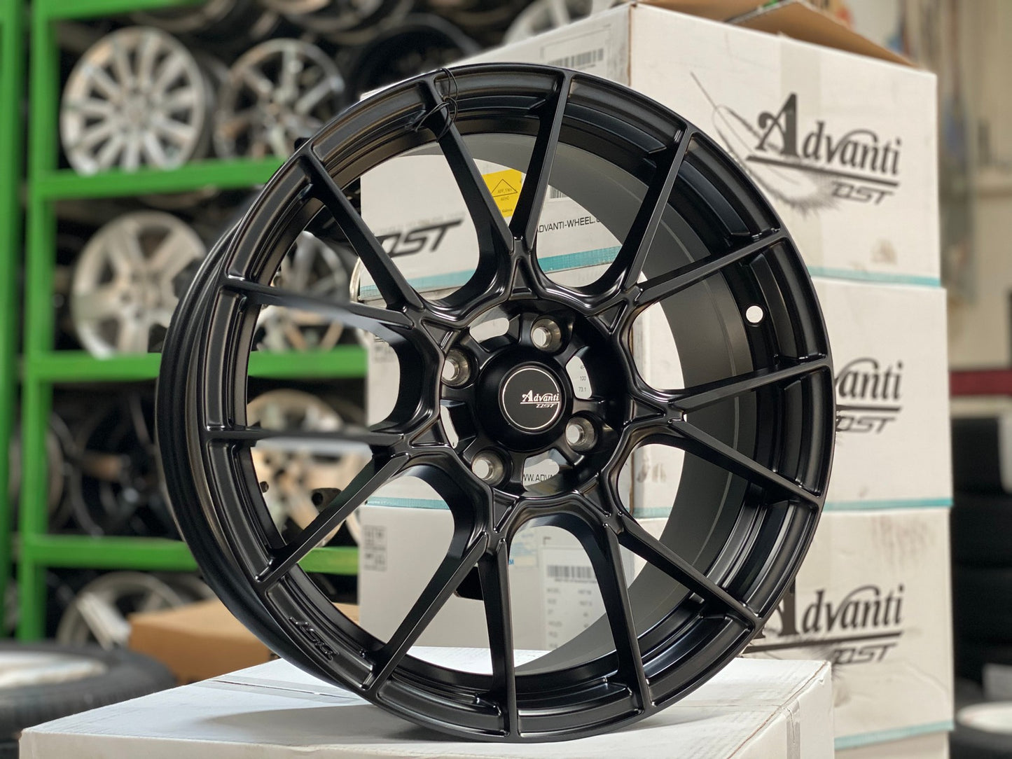 New 16X7 ET40 Advanti Presto Rim (4 wheel) Matt Black 4X100