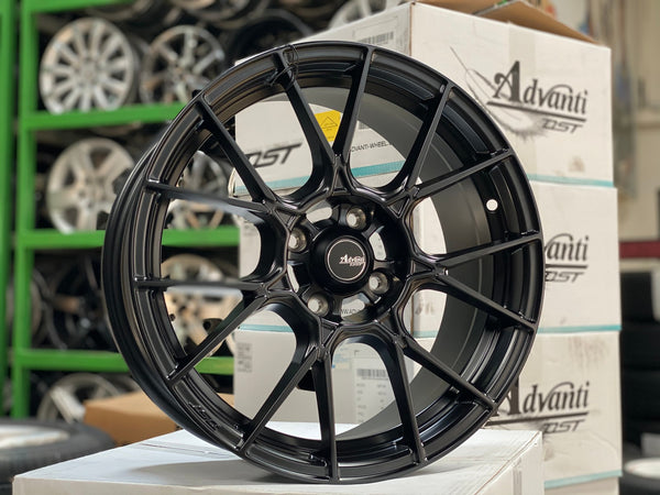 New 16X7 ET40 Advanti Presto Rim (4 wheel) Matt Black 4X100