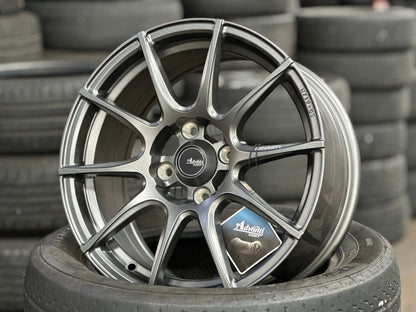 New 15X7 ET35 Advanti Proto Rim (4 wheel) Matt Gunmetal 4X100
