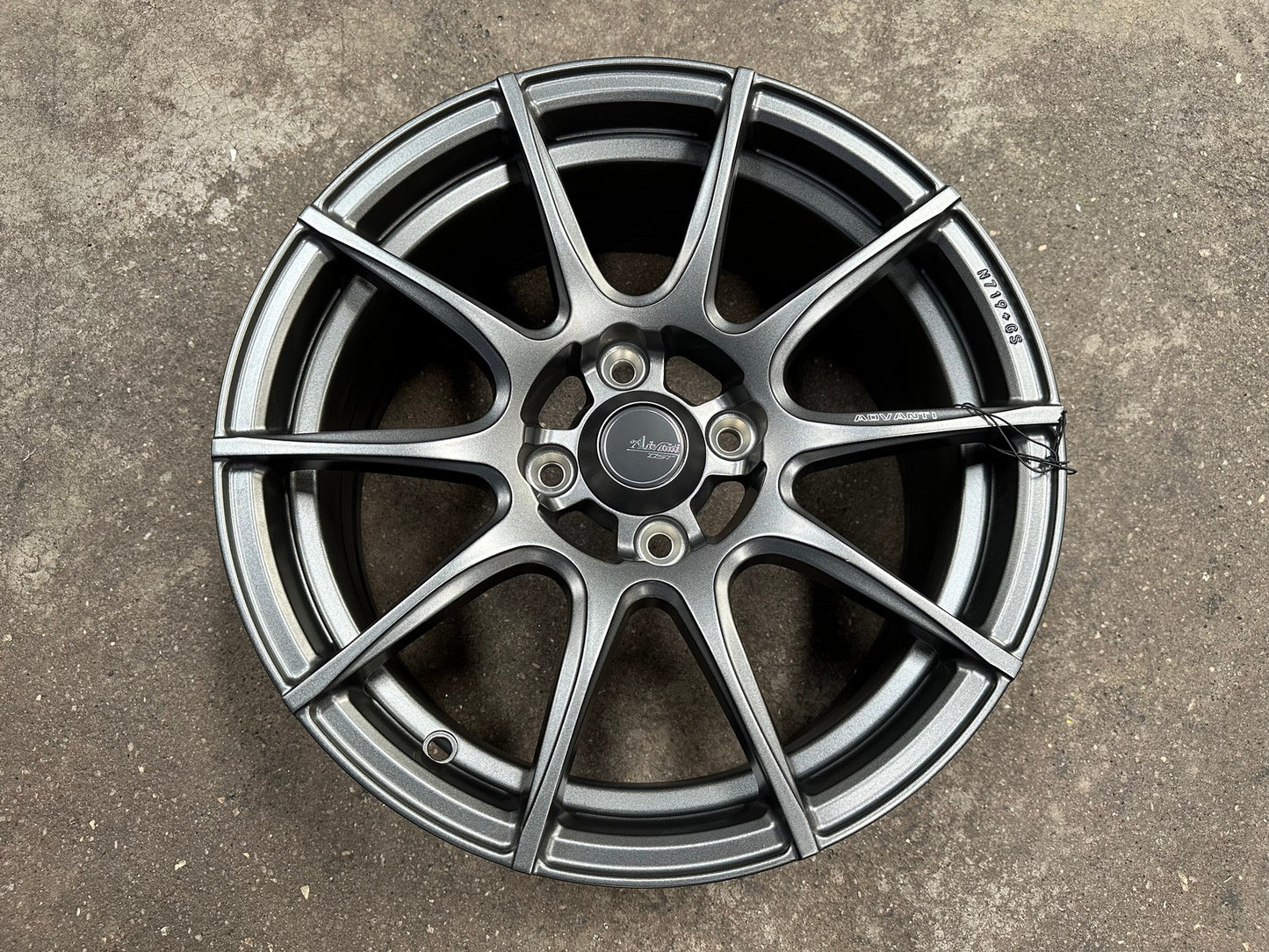 New 15X7 ET35 Advanti Proto Rim (4 wheel) Matt Gunmetal 4X100