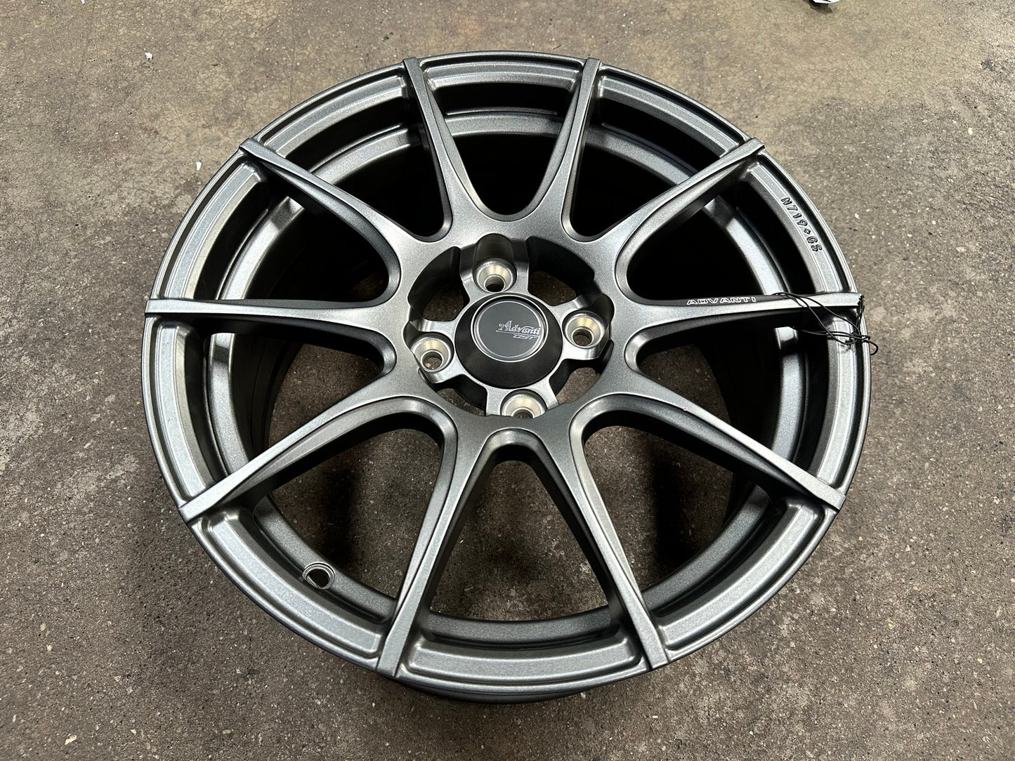 New 15X7 ET35 Advanti Proto Rim (4 wheel) Matt Gunmetal 4X100