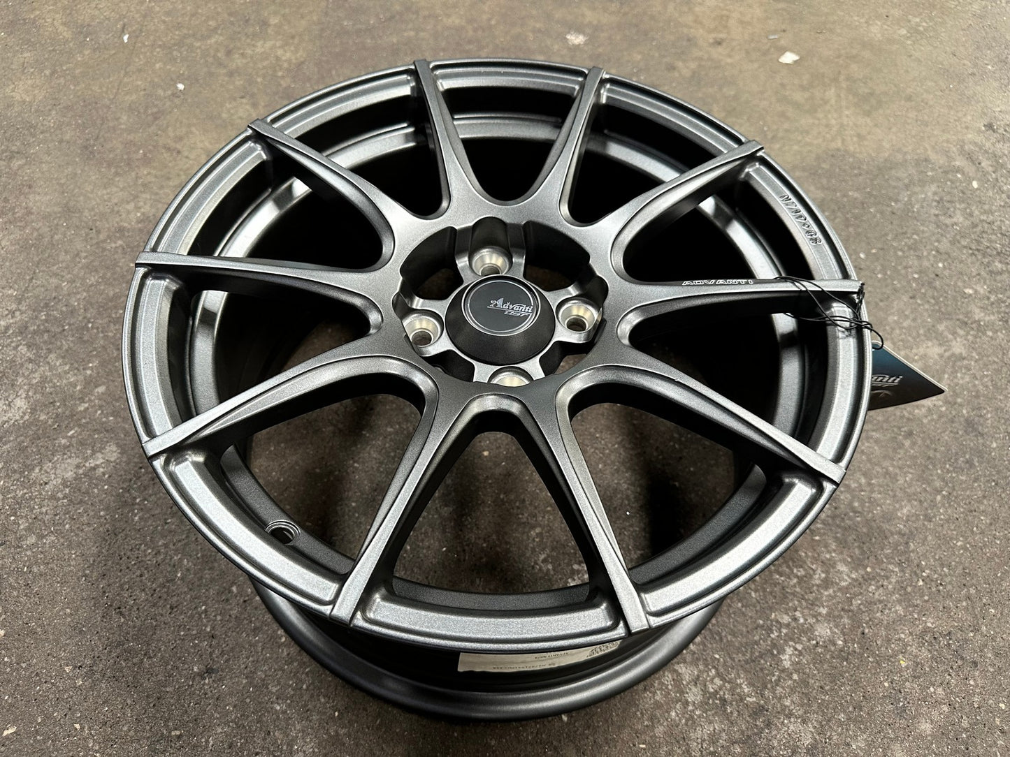 New 15X7 ET35 Advanti Proto Rim (4 wheel) Matt Gunmetal 4X100