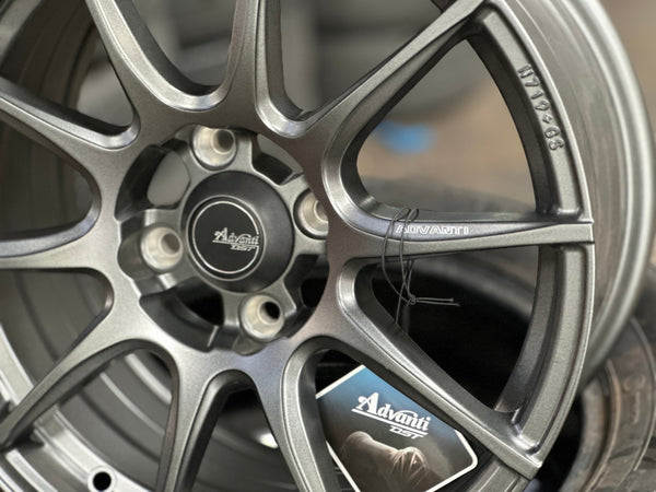 New 15X7 ET35 Advanti Proto Rim (4 wheel) Matt Gunmetal 4X100