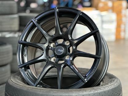New 15X7 ET35 Advanti Proto Rim (4 wheel) Matt Black 4X100
