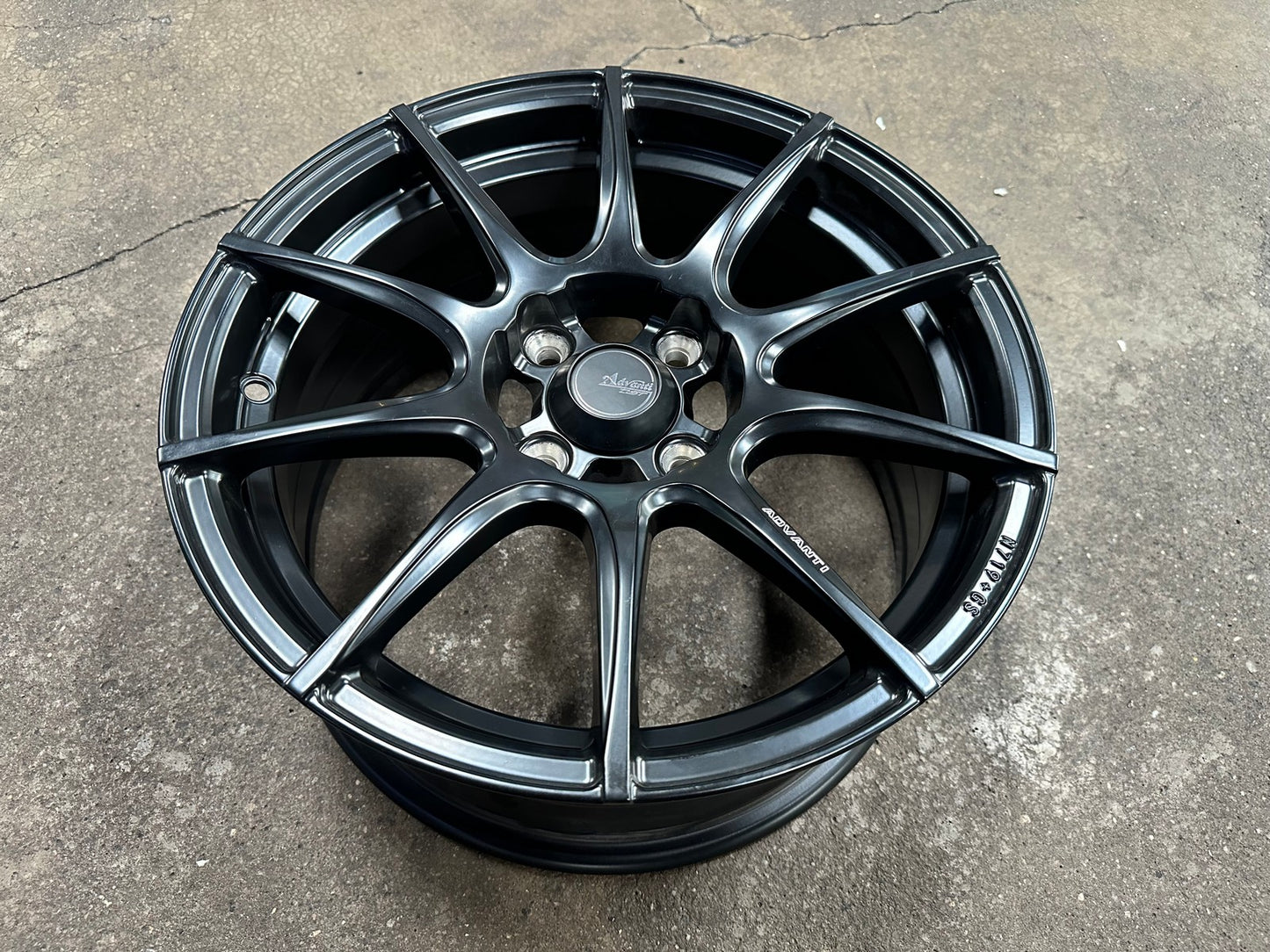 New 15X7 ET35 Advanti Proto Rim (4 wheel) Matt Black 4X100