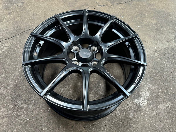 New 15X7 ET35 Advanti Proto Rim (4 wheel) Matt Black 4X100