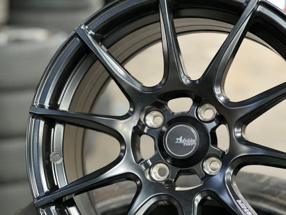 New 15X7 ET35 Advanti Proto Rim (4 wheel) Matt Black 4X100