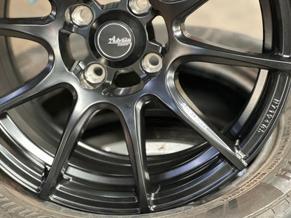 New 15X7 ET35 Advanti Proto Rim (4 wheel) Matt Black 4X100
