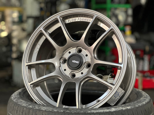 New 15X7 ET35 Konig Heliogram Rim (4 wheel) Gloss Gunmetal 4X100